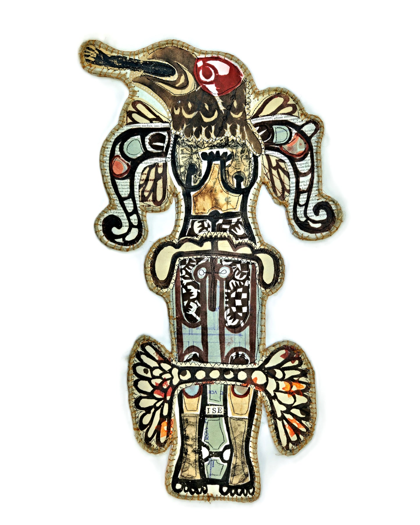 Ise Cellier - Totem 1 (tête oiseau)