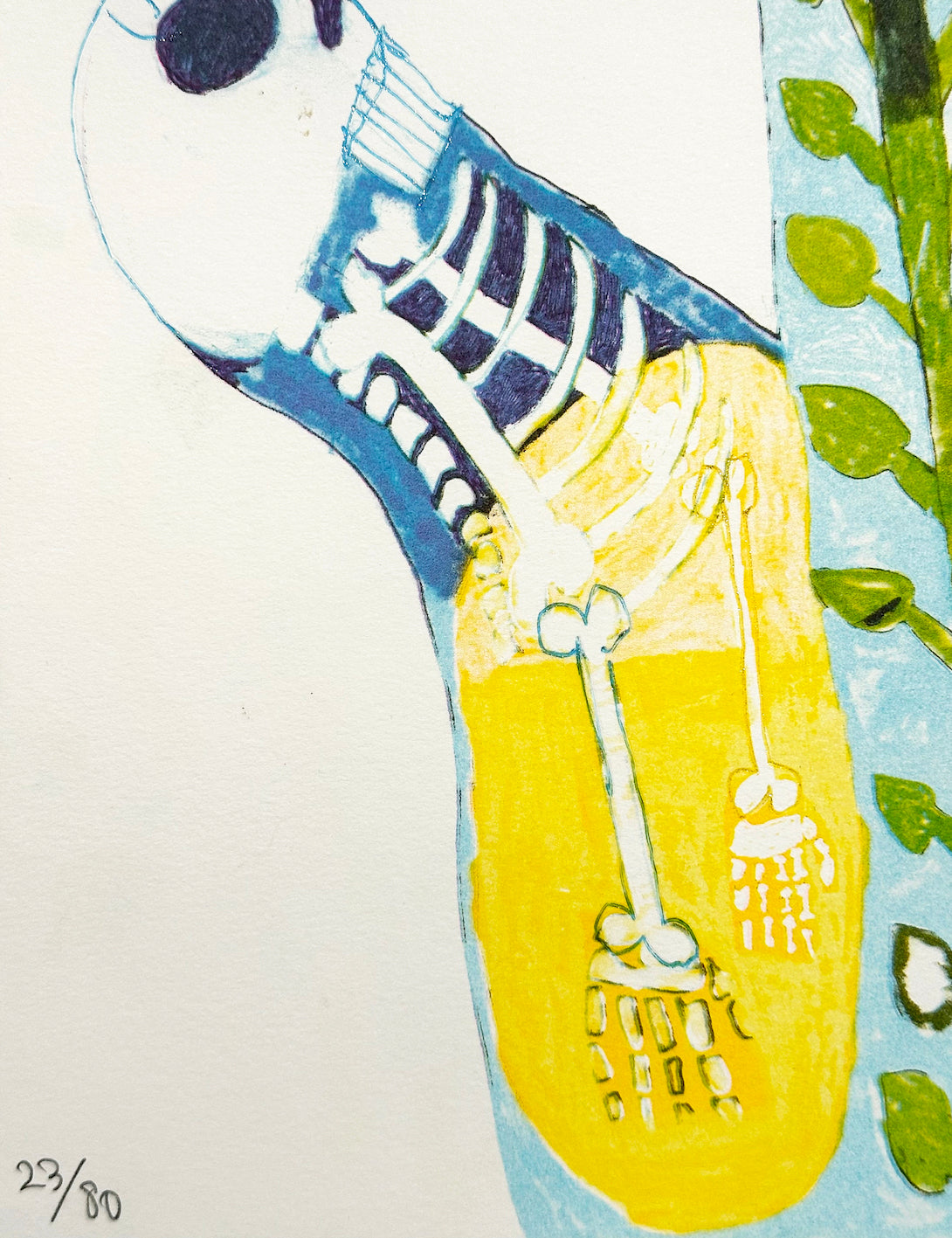 Mike Swaney Hand Embellished Riso Print