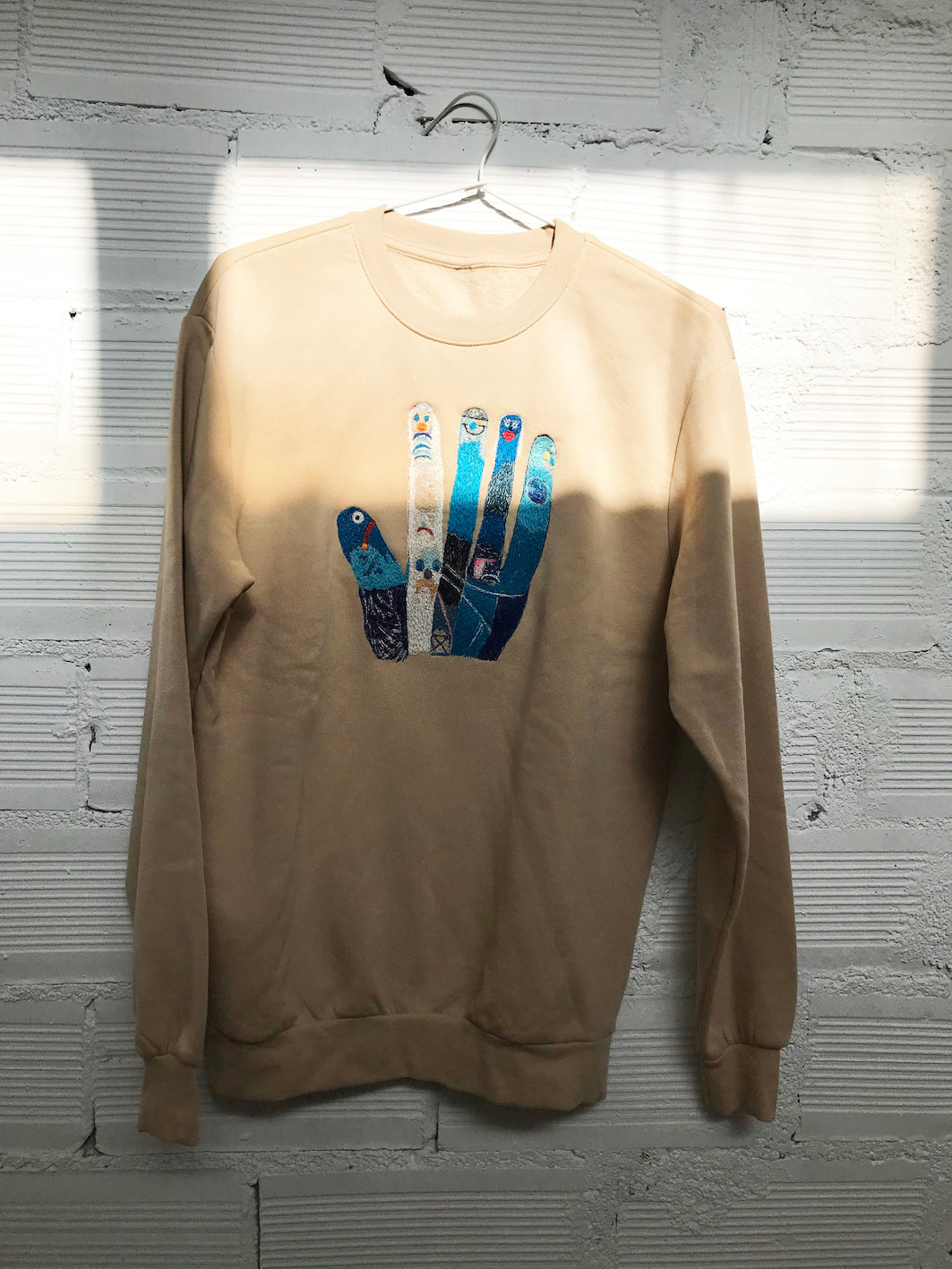 Hand Embroidered Finger Family Sweatshirt