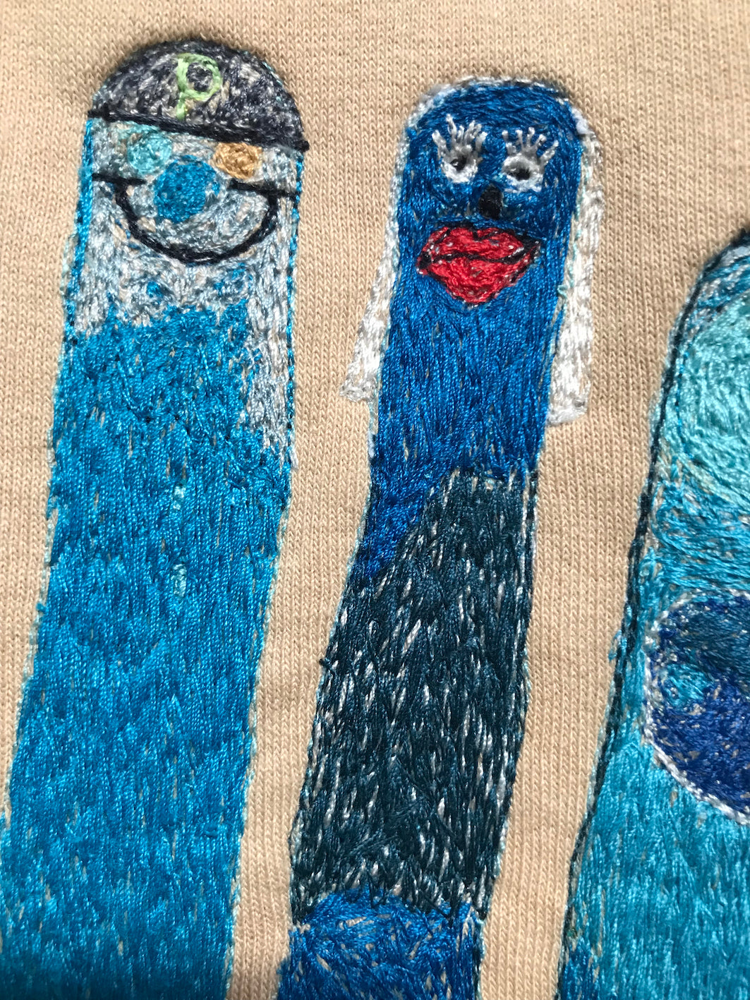 Hand Embroidered Finger Family Sweatshirt