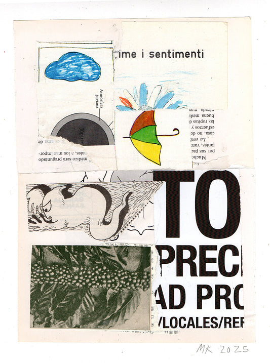 Collage with various elements including text, shapes, and illustrations on a white background.