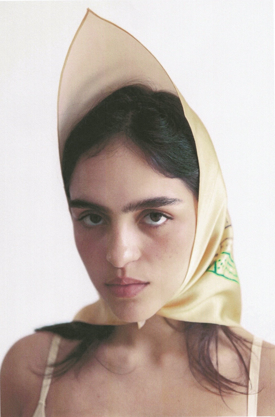 Green Domino Silk Scarf